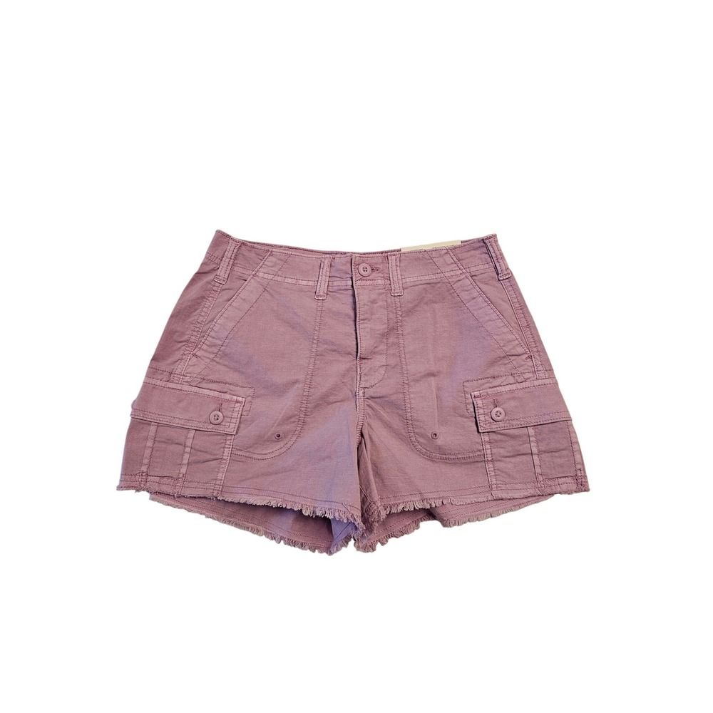 American Eagle‎ 90s Boyfriend Short Purple High Rise Cargo Frayed Hem Size 2 26W